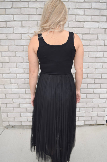 Elan Maxi Tulle Tank Dress