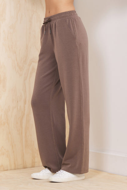 The Luxe Frosted Java Wide Leg Cloud Pant