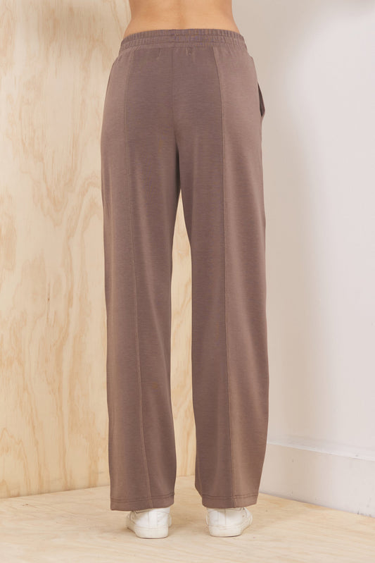 The Luxe Frosted Java Wide Leg Cloud Pant