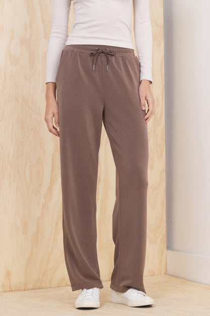The Luxe Frosted Java Wide Leg Cloud Pant