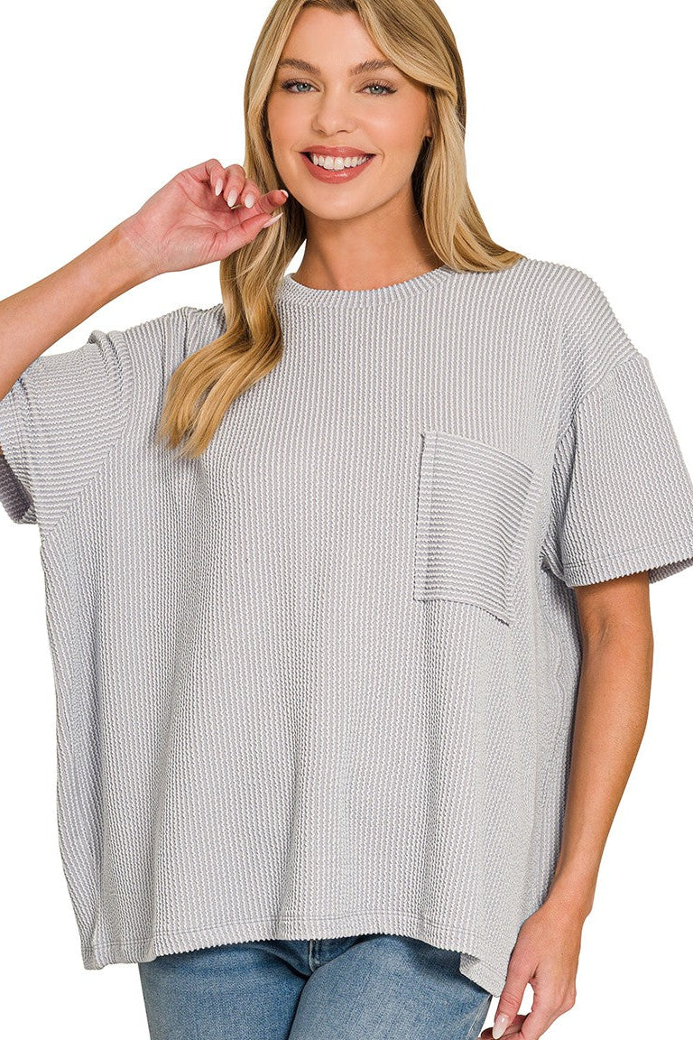 Coffee Run Ribbed Tee (Multiple Colors)