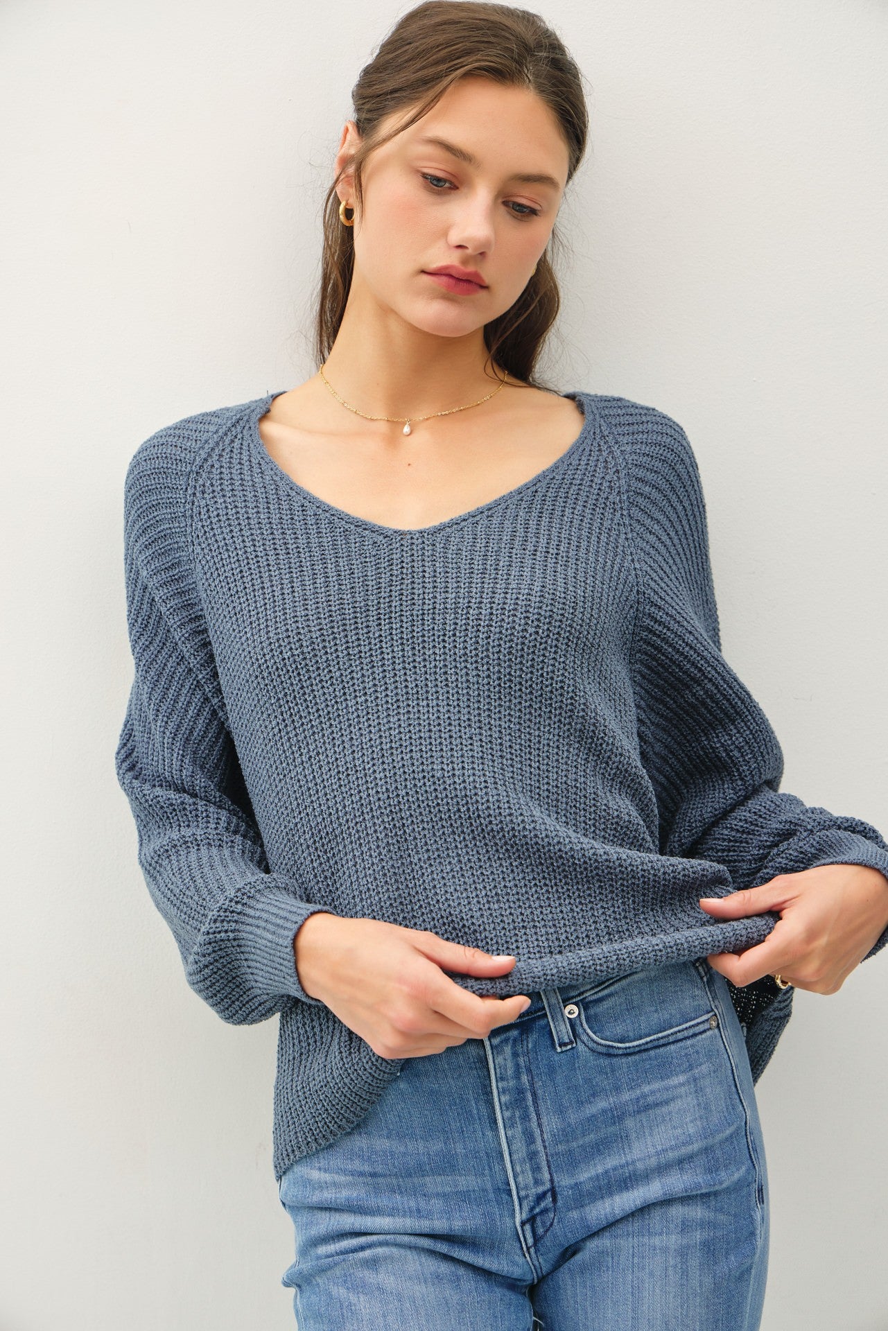 The  Move Slow V Neck Sweater