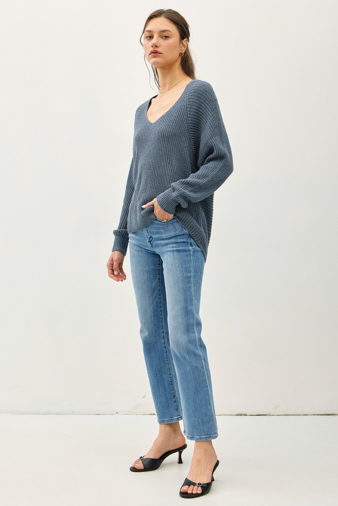 The  Move Slow V Neck Sweater