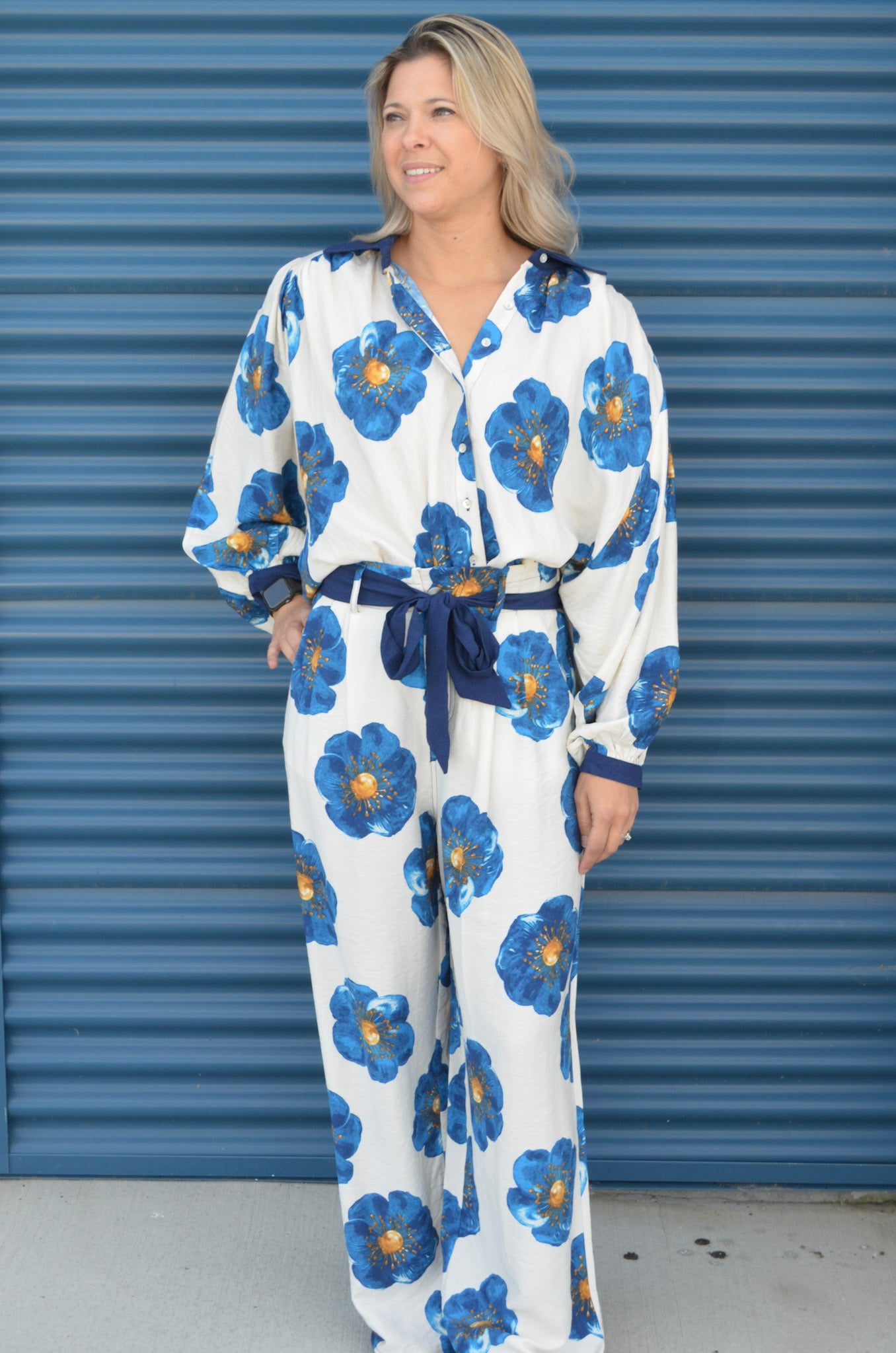 Bluebell Collared Long Sleeve Blouse