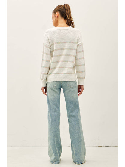 The Pastel Praise Striped Sweater