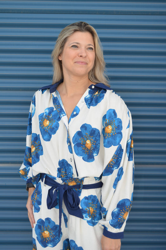 Bluebell Collared Long Sleeve Blouse