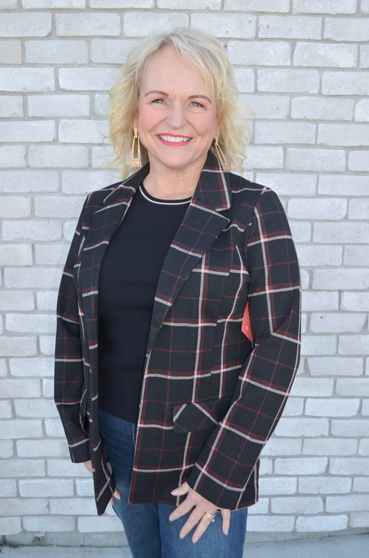 Liverpool Plaid Boyfriend Blazer