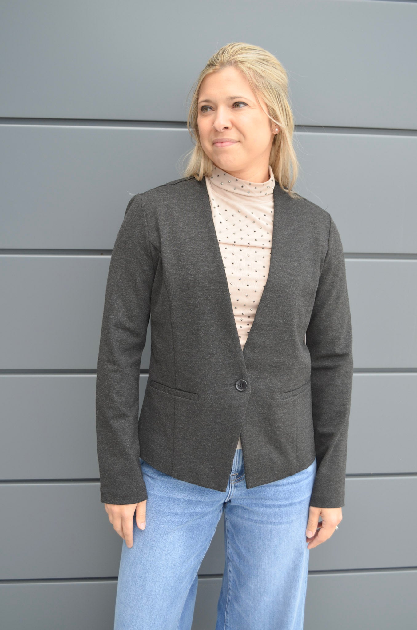 Liverpool Collarless Fitted Blazer