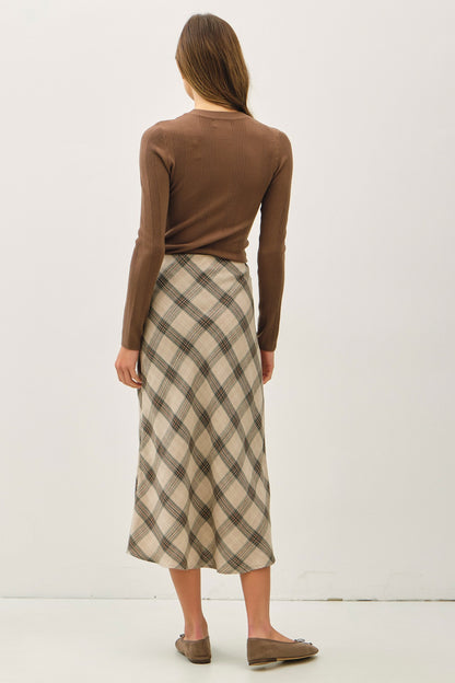 The Autumn Prep Plaid Midi Skirt