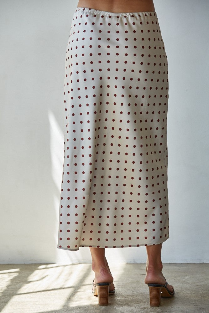 Champagne Cherries Satin Skirt