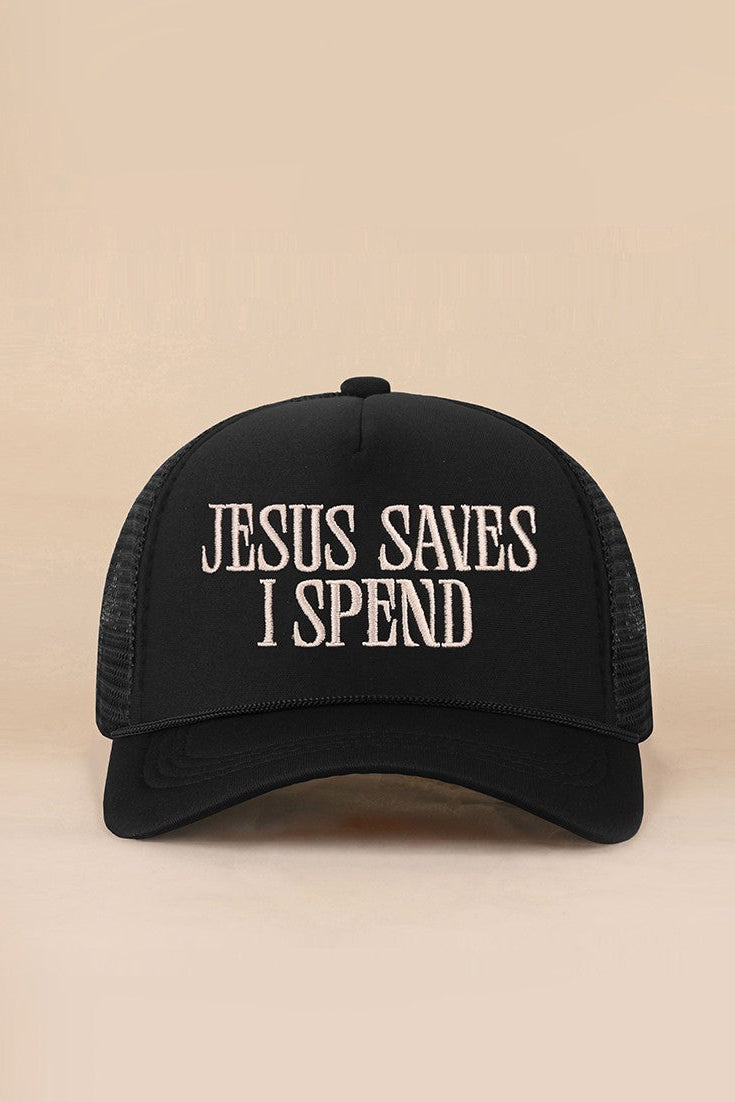 Jesus Saves I Spend Hat