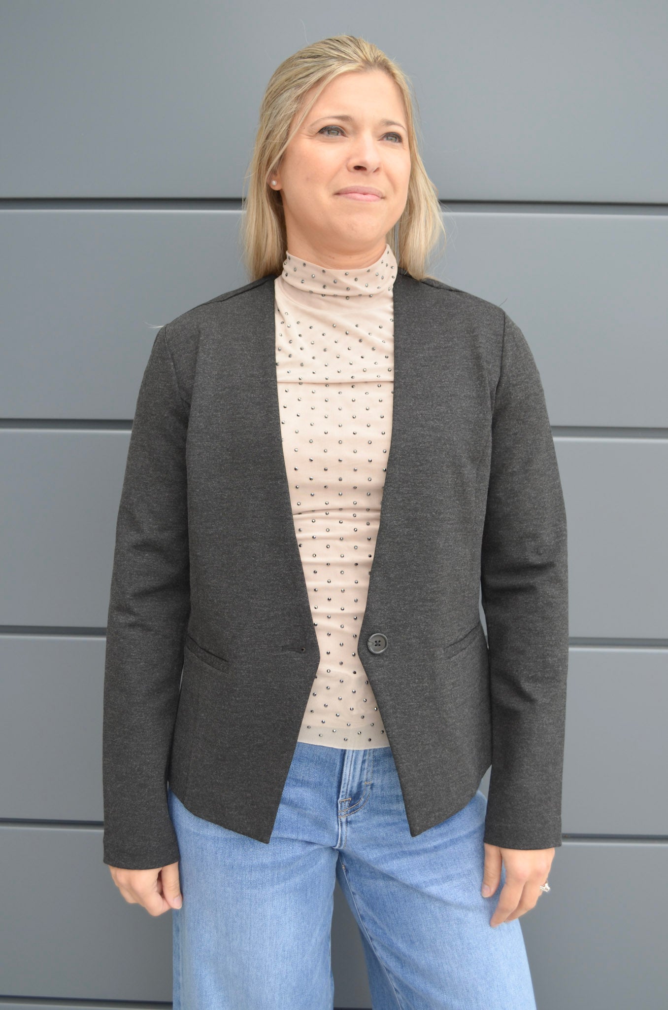Liverpool Collarless Fitted Blazer