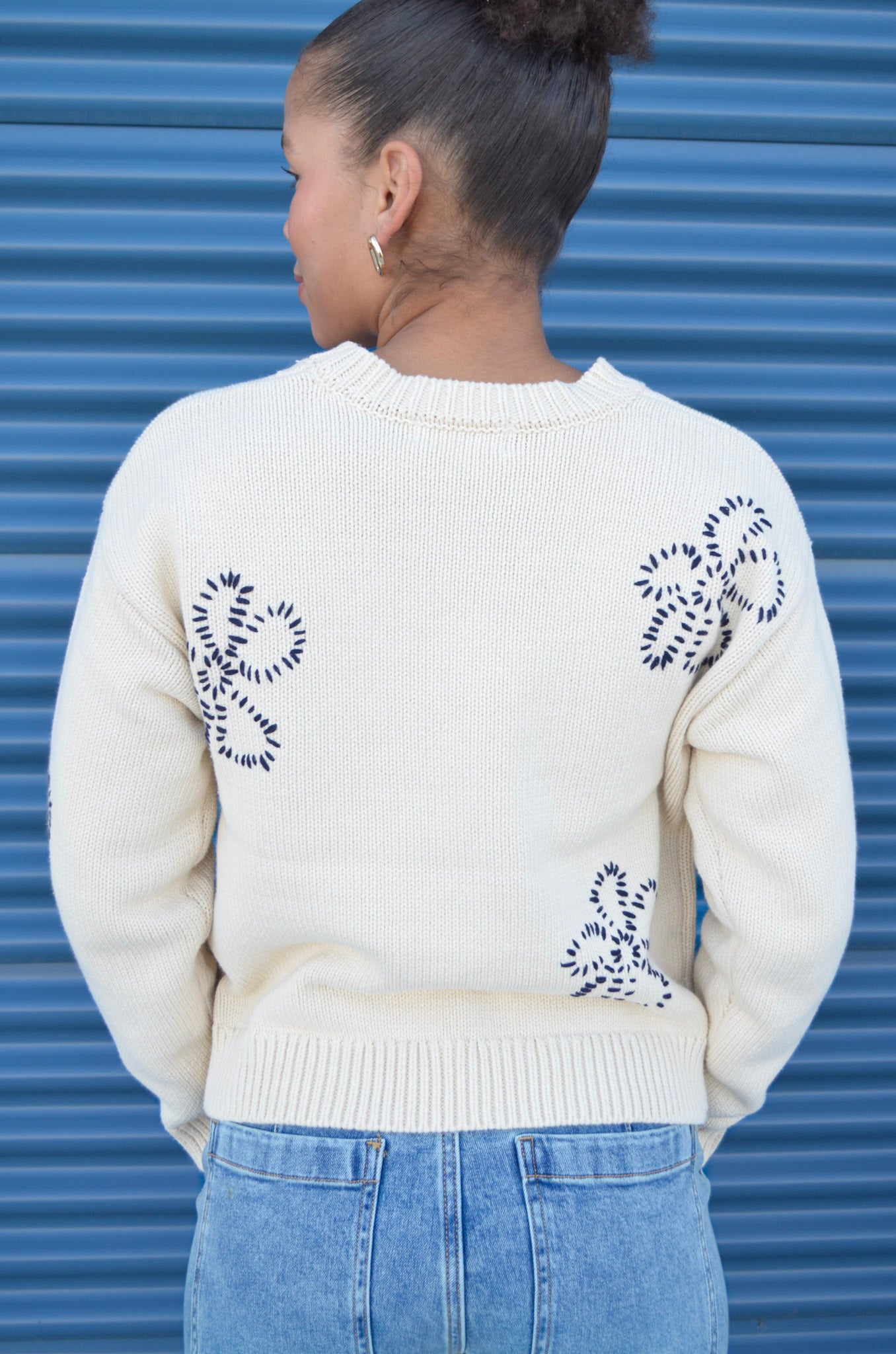 Petal Pop Embroidered Sweater