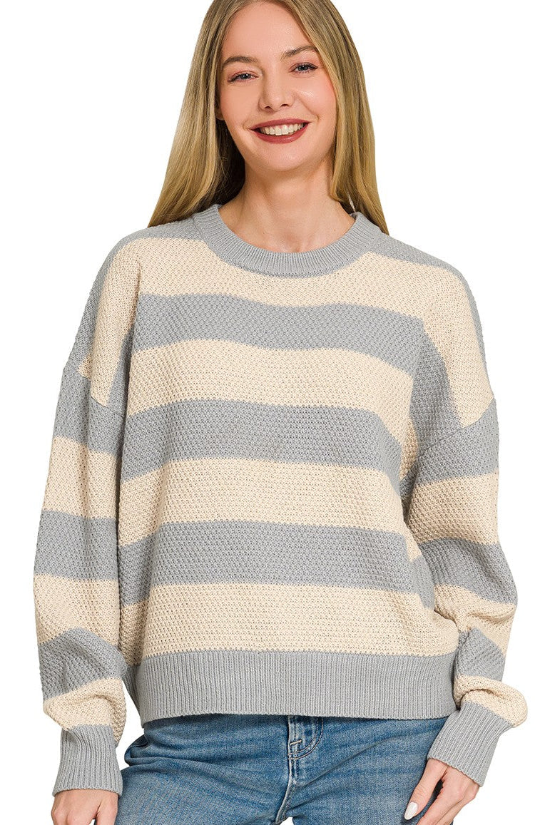 Crisp Morning Striped Sweater