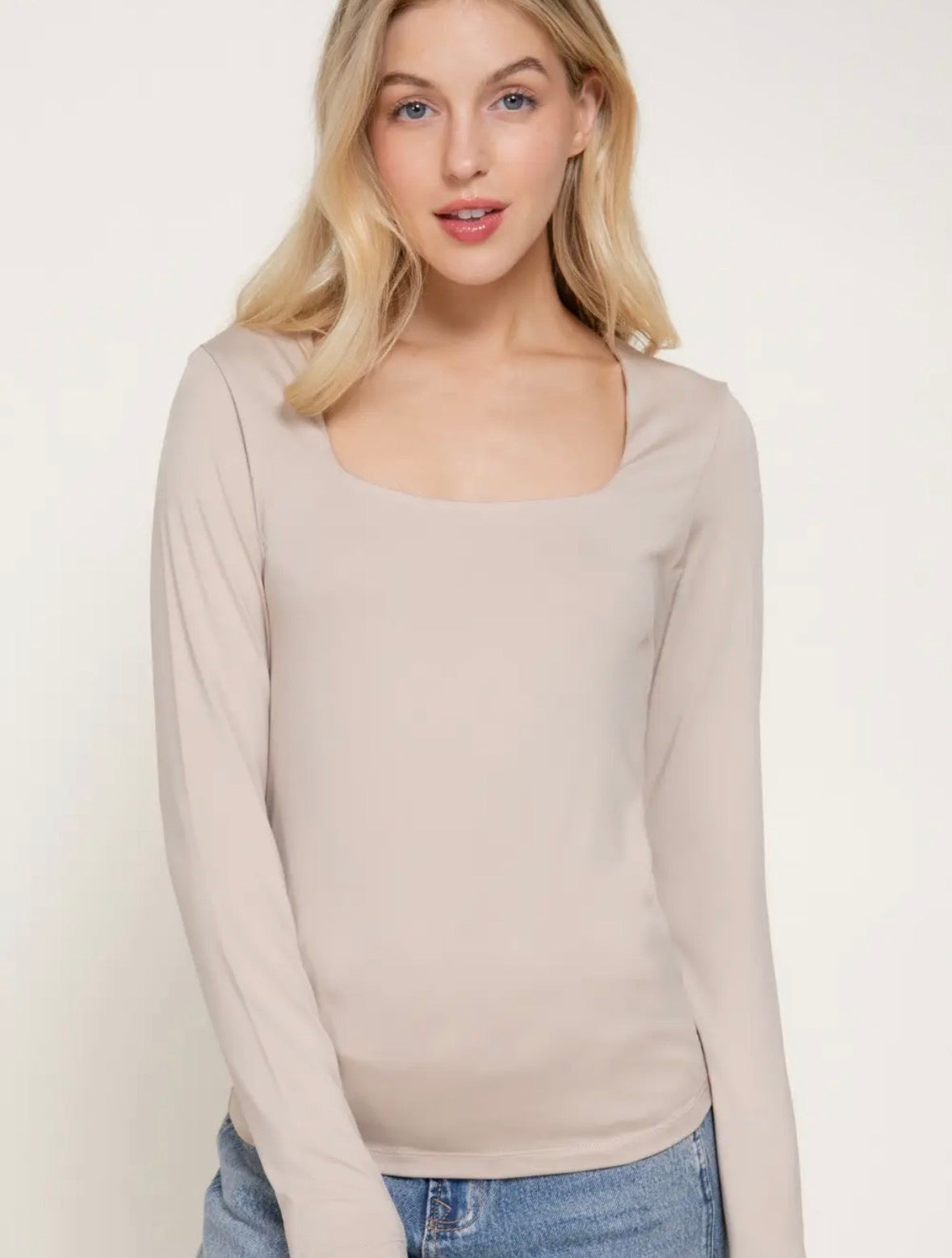 Double Lined Square Neck Top