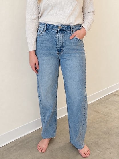 High Rise Barrel Jeans