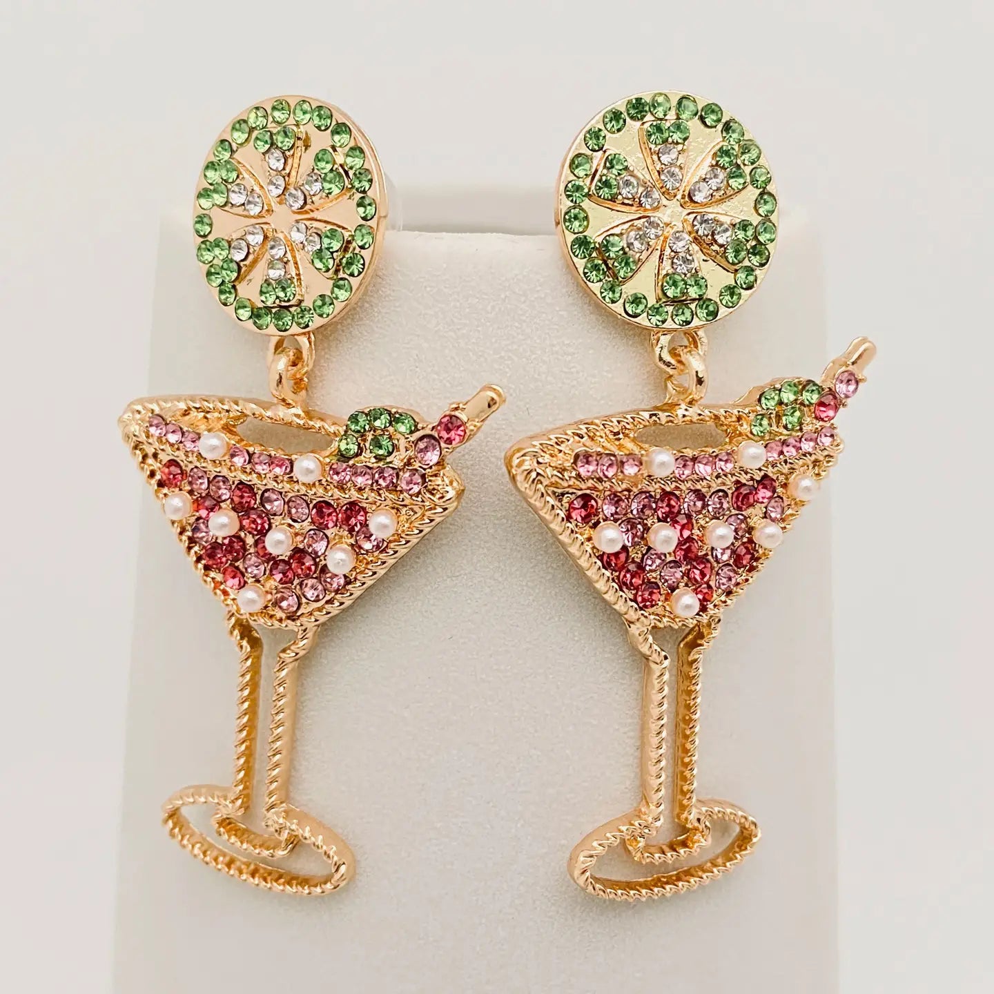 Cocktail Rhinestone Earrings