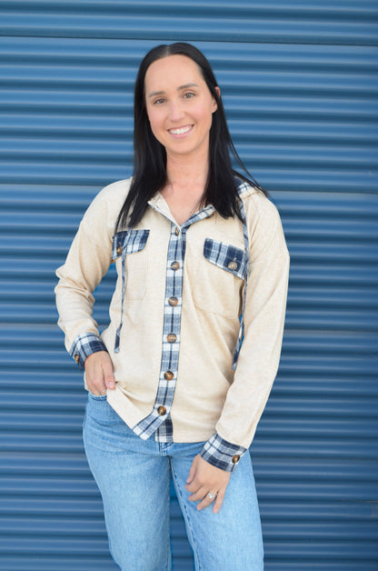 The Cozy Cabin Plaid Hoodie Shacket