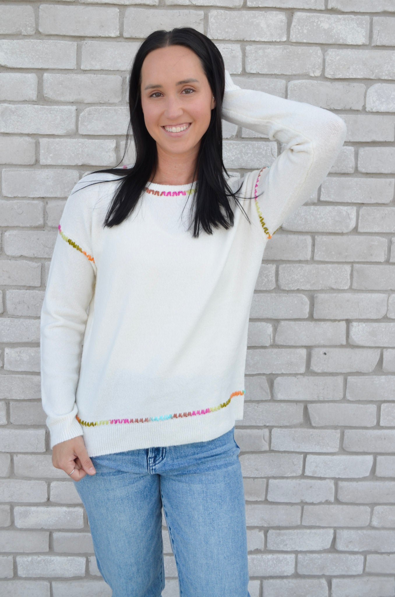 Rainbow Stitch Sweater