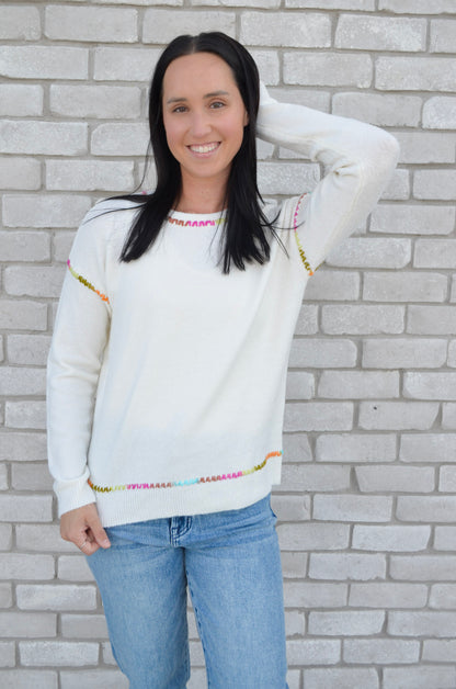 Rainbow Stitch Sweater