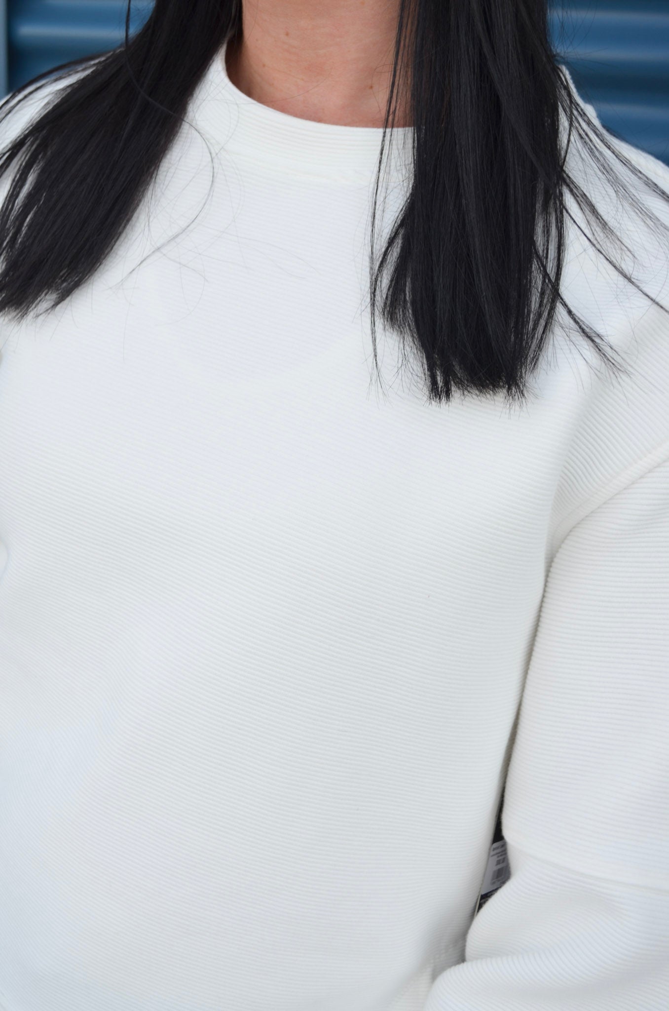 Lucina Ottoman Soft Knit LS High-Low Top