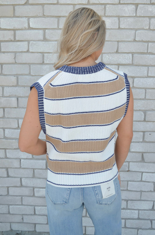 Elan Slate Sleeveless Sweater Vest
