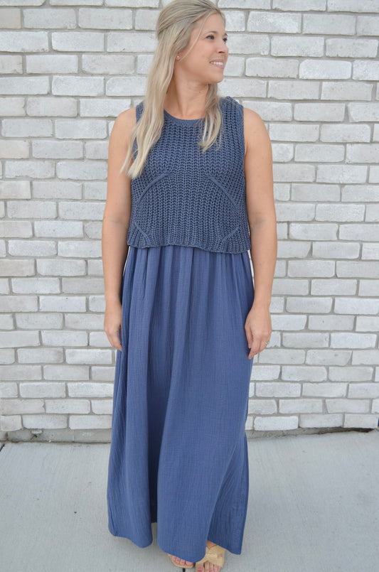 The Knit & Drape Maxi Dress