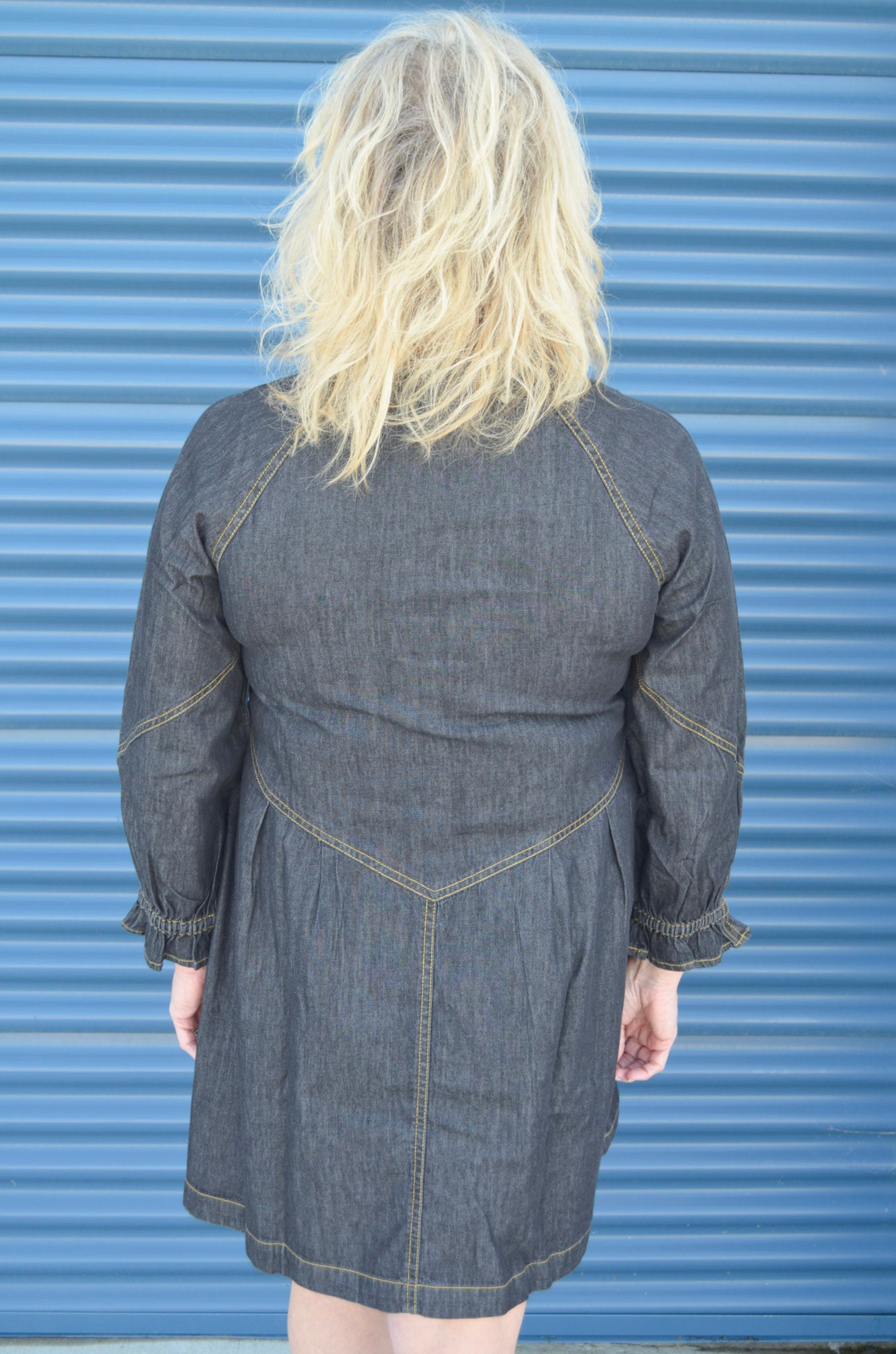 Elan Button Down Denim Dress