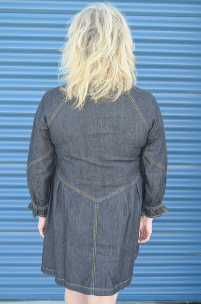 Elan Button Down Denim Dress