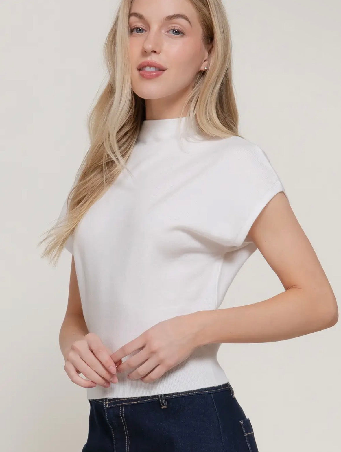 The Polished Mock Neck Top