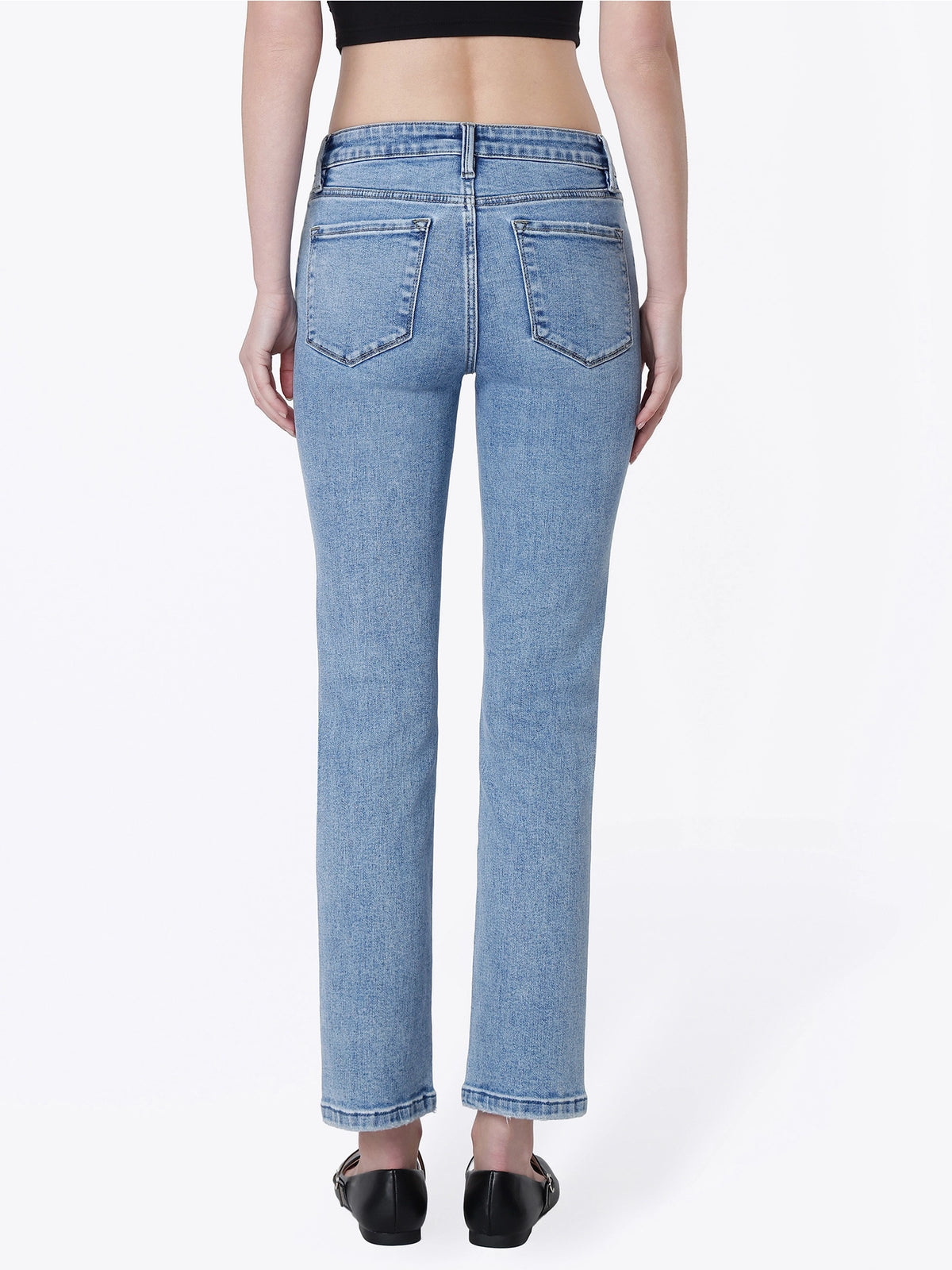 Lovervet Mid Rise Ankle Straight Jeans