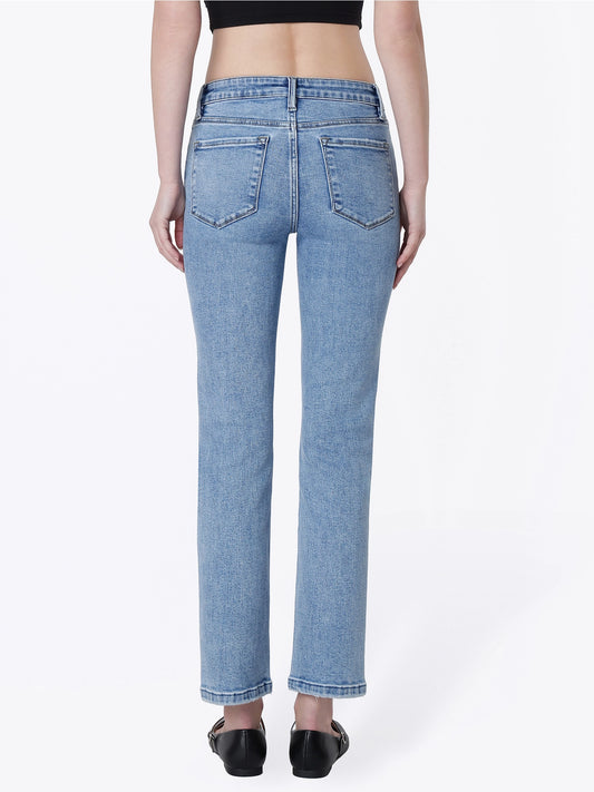 Lovervet Mid Rise Ankle Straight Jeans