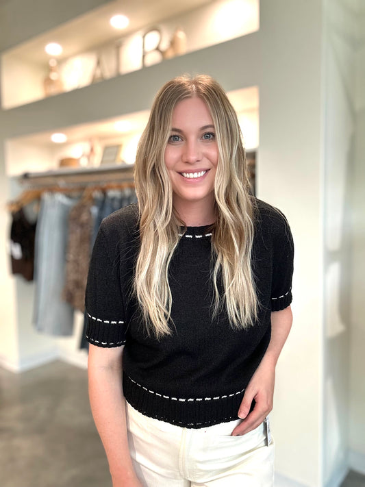 Marlowe Knit Top in Black