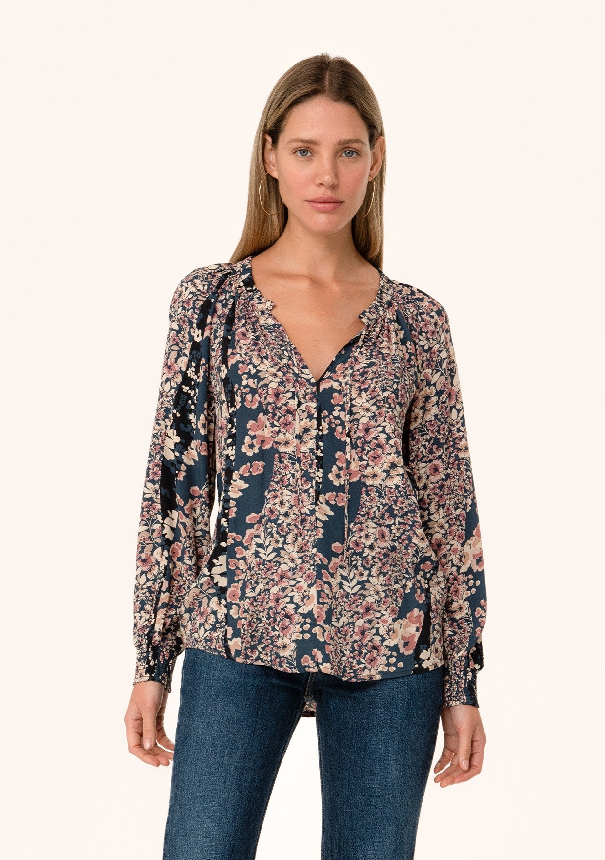 The Bloom & Bow Tie Neck Blouse