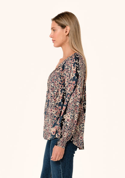 The Bloom & Bow Tie Neck Blouse