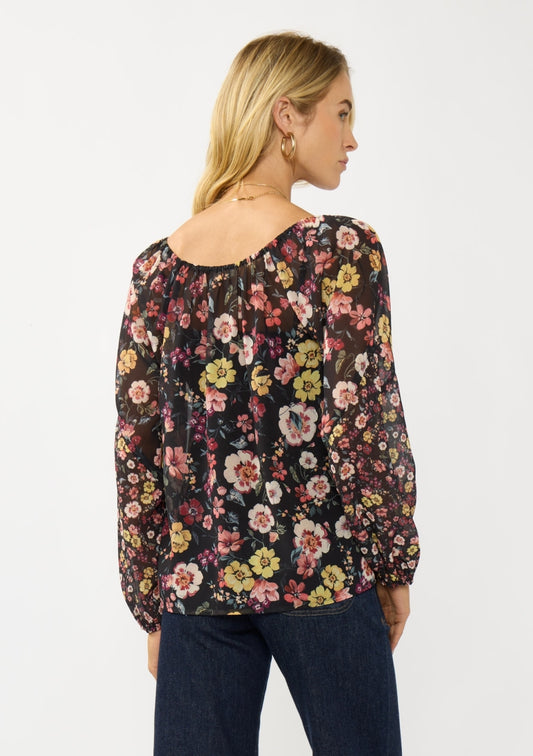 The Maple Blossom Tie Neck Blouse