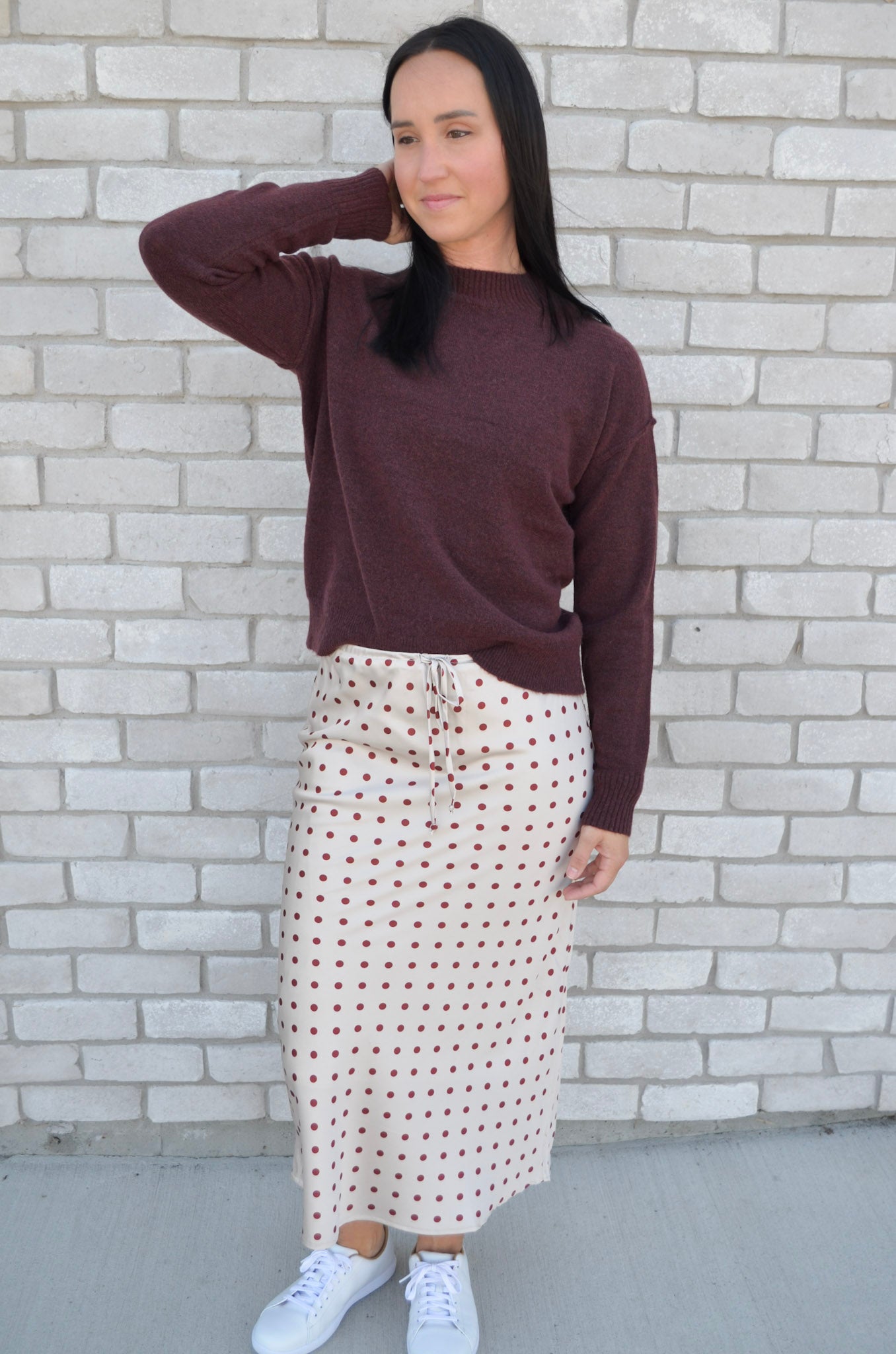 Champagne Cherries Satin Skirt