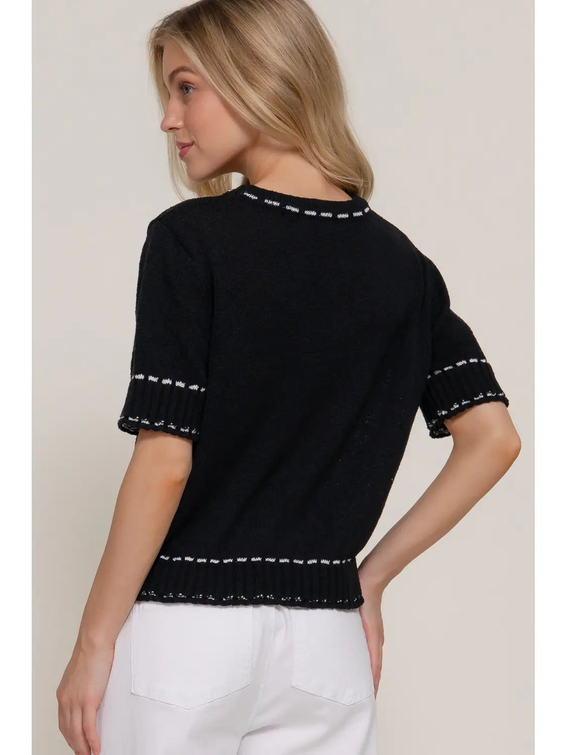 Marlowe Knit Top in Black