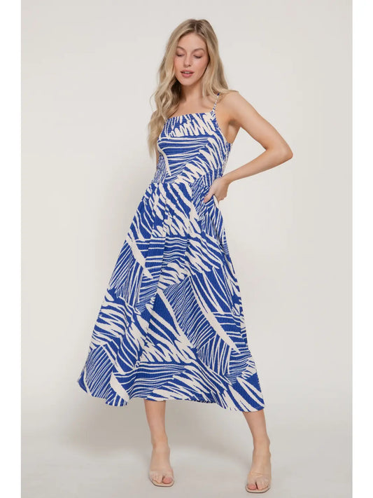 Azure Shores Midi Dress