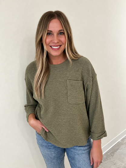 Easy Does It Ribbed Knit Top