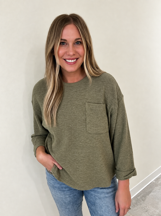 Easy Does It Ribbed Knit Top