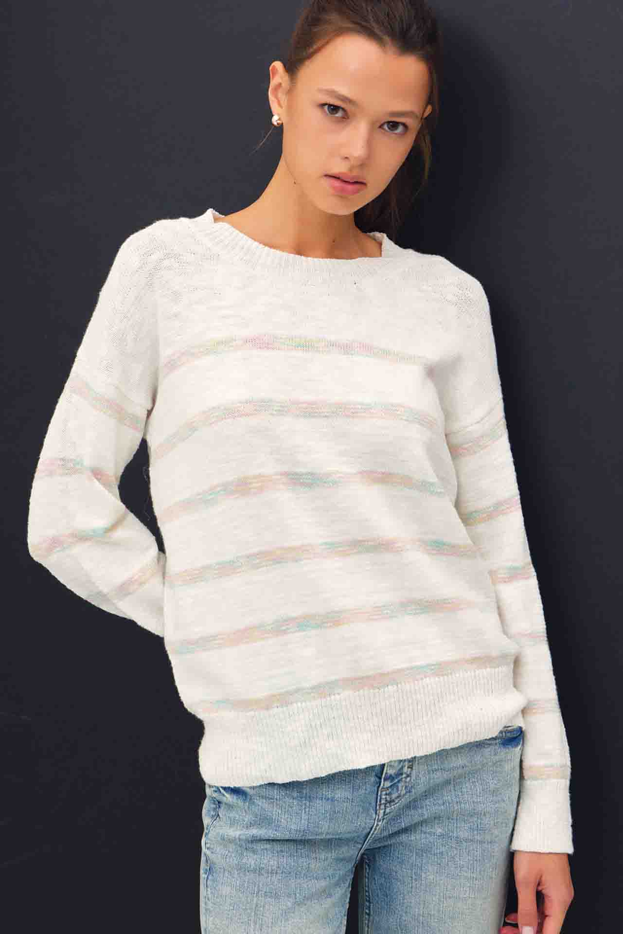The Pastel Praise Striped Sweater