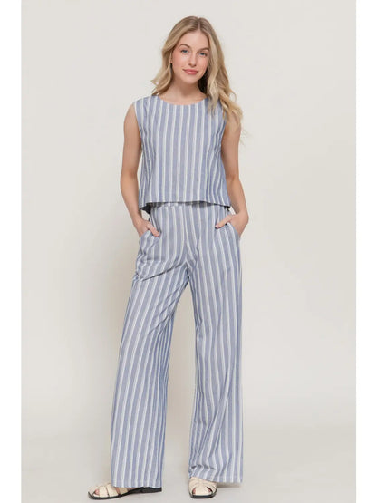 Seaside Stripe Bow Back Tank