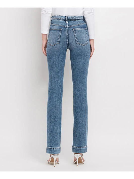 Lovervet Tummy Control High Rise Trouser Hem Bootcut Jeans