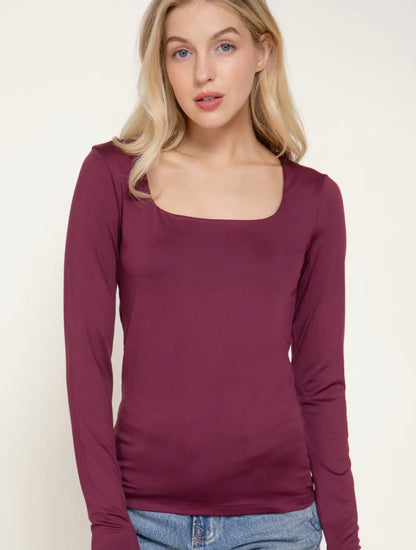 Double Lined Square Neck Top