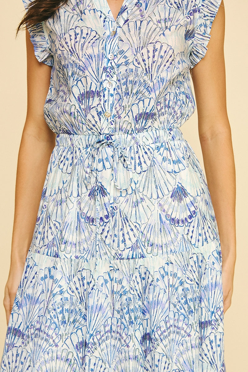 The Shellscape Watercolor Maxi Dress