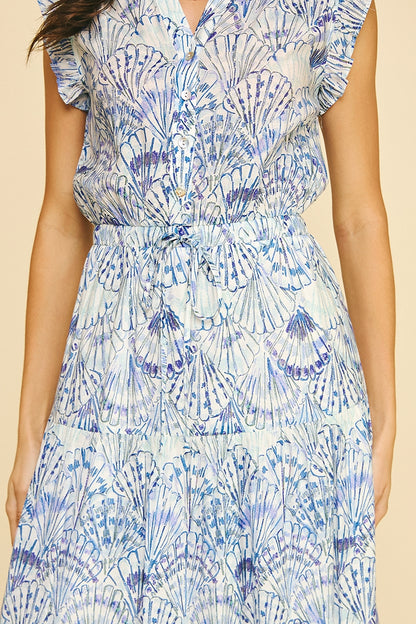 The Shellscape Watercolor Maxi Dress