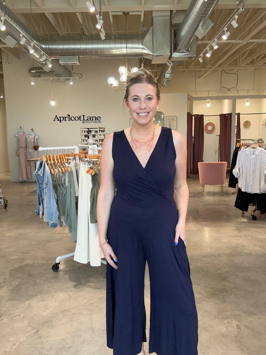 Midnight Riviera Wide Leg Jumpsuit