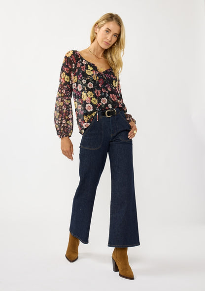 The Maple Blossom Tie Neck Blouse
