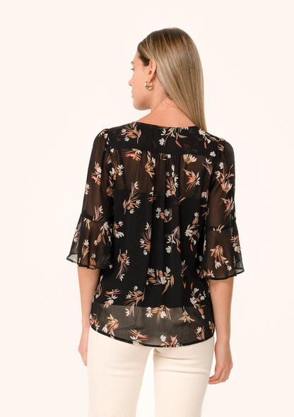 The Noir Blossom Blouse